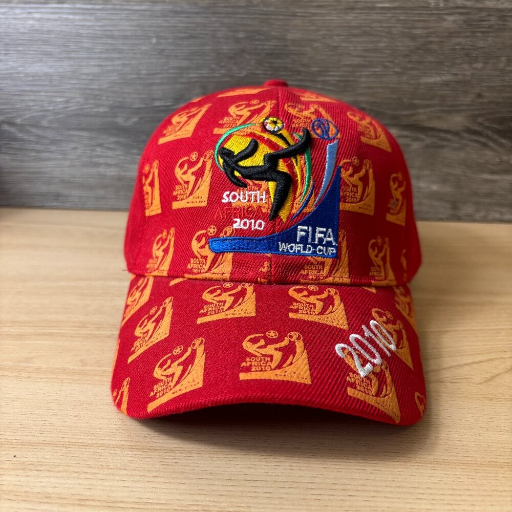 Fifa World Cup Hat Cap Strap Back Red Soccer Football‎